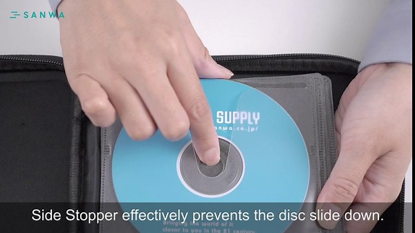 SANWA 400 Capacity CD Case, Large CD Sleeves, Portable DVD VCD Storage Box, Portable Zipper Bag, EVA Protective Blu-ray Wallet with Handle, for Car, Home, Office, Games Disc, Audio Music, Silver