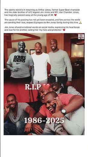 Jon Jones’ Brother Arthur Jones Dies Suddenly at 39 😢