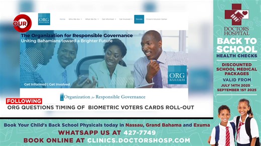 1.8K views | The Organization for Responsible Governance says while biometric voter cards could modernize elections and bring long-term benefits, rolling them out just months before a general election could actually weaken public trust. | Our News Bahamas | Facebook