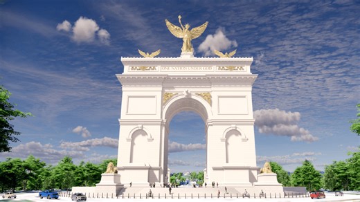Controversial 'Triumphal Arch' proposed for Memorial Circle faces federal review
