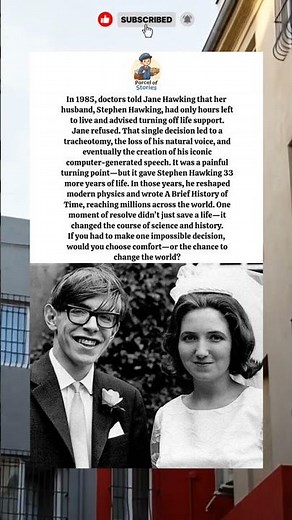 The Moment Jane Hawking Refused to Let Stephen Hawking Die