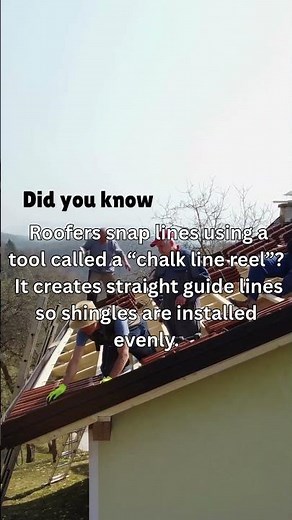 Did you know roofers snap chalk lines on your roof before installing shingles? 🏠