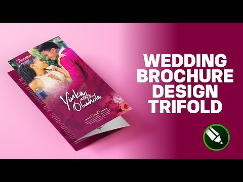 WEDDING TRIFOLD BROCHURE DESIGN // TRIFOLD WEDDING PROGRAM DESIGN... PART 1