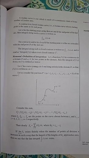 complex integration & riemann's definition of integration in complex analysis msc1st semester maths