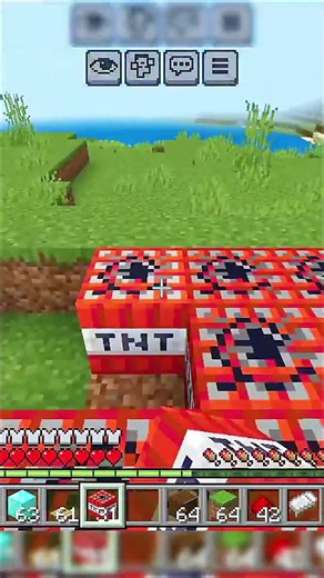 TNT Launch + Water Bucket MLG! 💥#minecraft