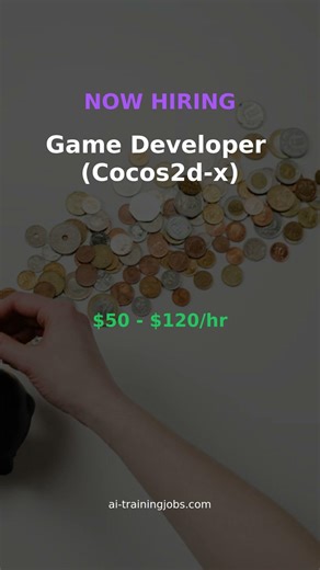 $50 - $120/hr Working From Home | Game Developer (Cocos2d-x) #Shorts