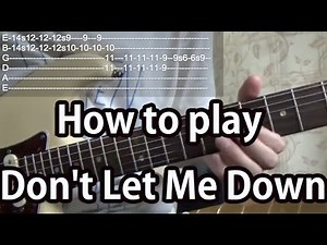 How to play Don't Let Me Down-The Beatles-Guitar Tutorial with tabs