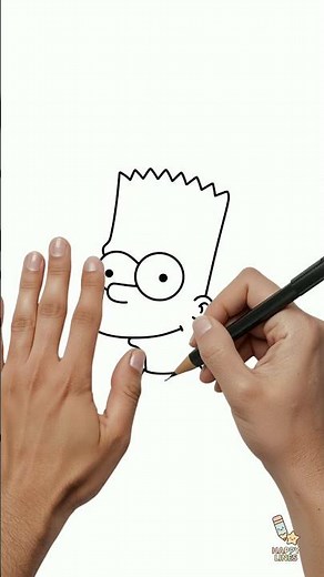 How to Draw Bart Simpson | Quick kids drawing