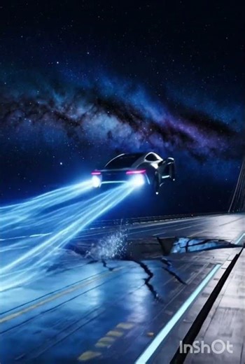 2 super cars running in space and galaxy #shorts #cars running