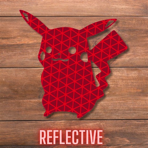 Pikachu Reflective Decal - Etsy
