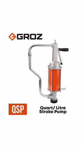 The Groz Quart/Litre Stroke Pump is a heavy duty industrial pump designed to deliver measured quantities of 1 quart/1 litre per stroke. This makes it highly useful for metered delivery applications. Recommended for use with: gear and lube oil, petroleum based media, diesel and kerosene. #groz #toolstotrust #oiling #oilpumps #kerosene #diesel #lubeoil #gearoil | Groz Tools