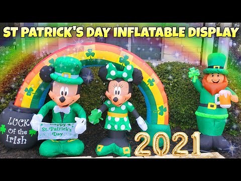 Our Mickey Mouse Blow Up broke! St. Patricks Day INFLATABLE Display 2021