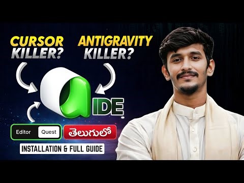 QODER IDE Full Guide Telugu 🔥 Cursor & Antigravity కి Strong Competitor | YouTube Automation Tool