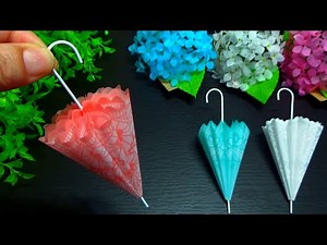 （折り紙）6月の飾り・梅雨の飾り 簡単！かわいい傘（雨傘・日傘・ビニール傘）の作り方【DIY】(origami)Easy! How to make a cute umbrella