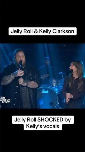 Jelly Roll SHOCKED By Kelly Clarkson’s Vocals #kellyclarkson #jellyroll #cover #singing #vocals
