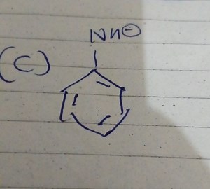 Here is a chemical structure:[Image of a benzene ring with an... | Filo