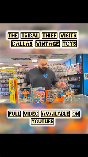 Hanging out with the Tribal Thief himself Bronson Reed as he raids the aisles and hunts down the coolest toys in the store — catch the full video now on the Dallas Vintage Toys YouTube channel! #ToyHunt #BronsonReed #VintageToys | Dallas Vintage Toys