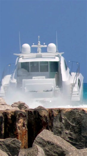 Leaving the rocks behind! Haulover Inlet.