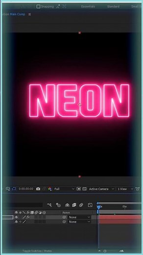 How to create a Neon text animation in after effects using saber