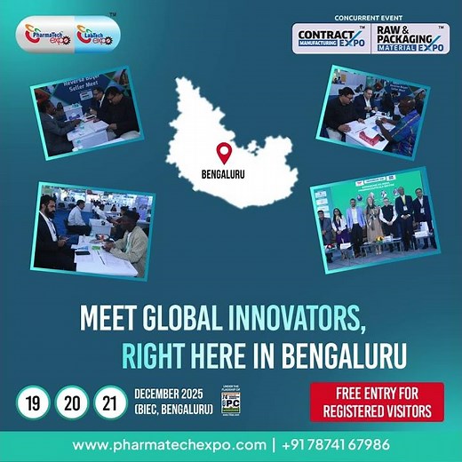 Meet Global Innovators at PharmaTech & LabTech Expo 2025 | Bengaluru | 19–21 Dec | Free Entry