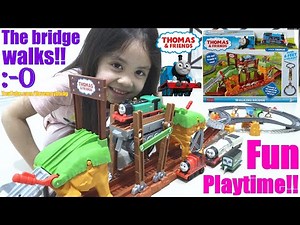 NEW Thomas and Friends WALKING BRIDGE Set Unboxing and Fun Playtime with Hulyan and Maya! Fun Toys!