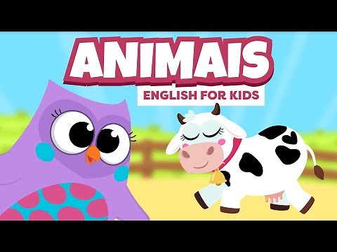 Inglês para Crianças 🐄 ANIMAIS em Inglês Infantil | 'Learn with BUBU'