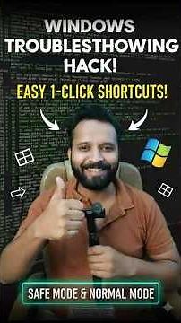 Windows Secret: Safe Mode & Normal Mode in ONE CLICK! #WindowsTroubleshooting #Shortcuts #ViralHacks