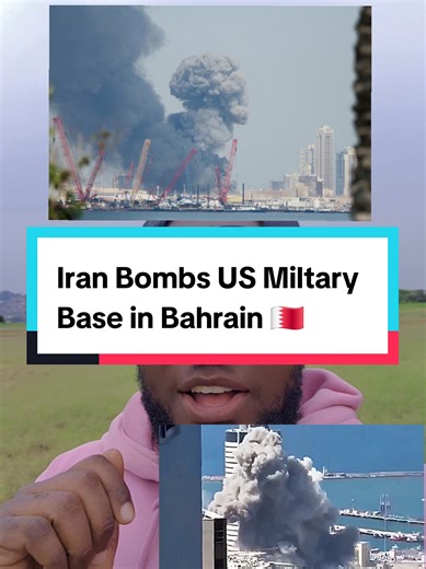 Video shows plumes of smoke rising after Iran targeted a United States military base in Bahrain, following Israel–US attacks across Iran. Two missiles were intercepted over Qatar and explosions were reportedly heard in Abu Dhabi, Kuwait and Saudi Arabia. #Iran #bahrain