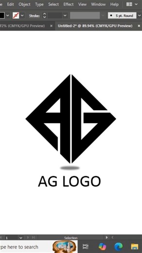 AG letter logo design. #short #shorts #shortvideo #shortsfeed #shortsviral #logodesigner #graphicdes