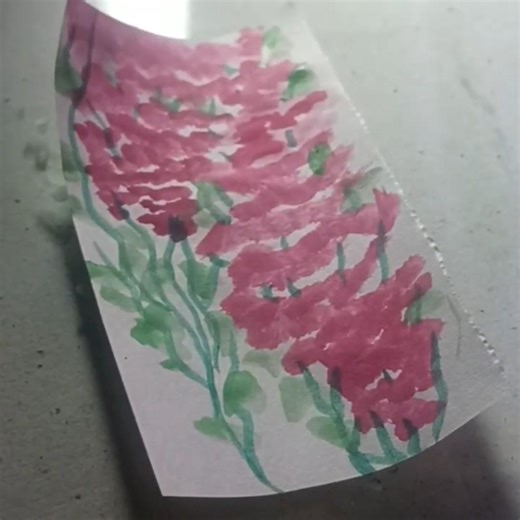 simple pink flower tree painting #watercolourpainting #simpleart #treetutorial
