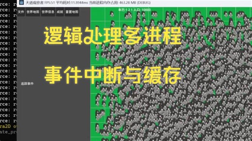 逻辑处理多进程设计&事件中断和缓存机制-修仙仿真模拟-开发日记#10[天道观察者]【Godot】