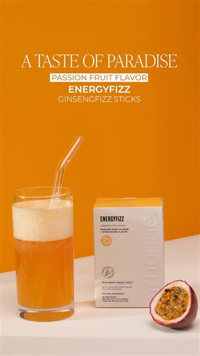Arbonne International on Instagram: "This is your captain speaking... Passion Fruit Flavor EnergyFizz has arrived. 🛬 Its bright tropical flavor and refreshing lift feels like a getaway in a glass! 💛 Here for a limited time only."