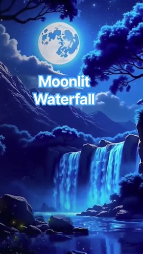 Moonlit Waterfall 🌙💦 | Rest, Relax and a Better Night Sleep ✨