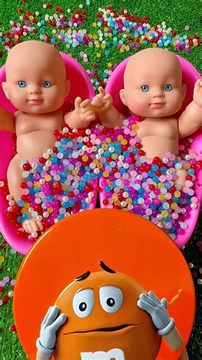 Full of 3 Rainbow BathTubs Candy with M&M's & Magic Slime Cutting Short 147