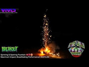 Breakout Spinning Fountain by Vivid Pyrotechnics – 65 Seconds, Low-Noise F2 Firework
