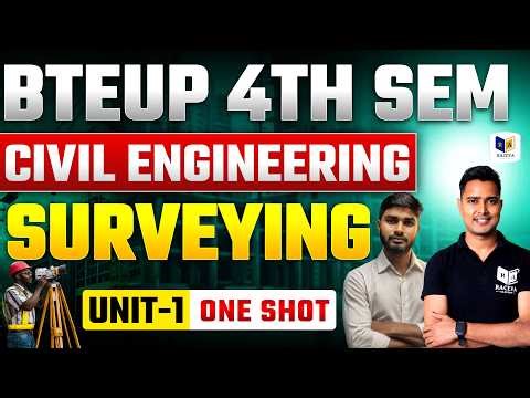 BTEUP 4th Sem Surveying Unit-1 One Shot 2026 | Civil Engineering Full Revision By Raceva Academy