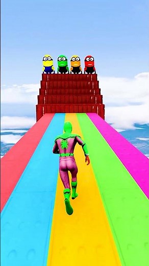 GTA 5 Epic Water Ragdolls | Spider-Man Jumps / Fails ep.17974 #shorts