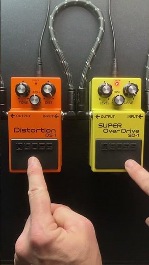 Rhythm guitar: BOSS DS-1 Distortion vs BOSS SD-1 Super OverDrive vs into a Marshall 1987x