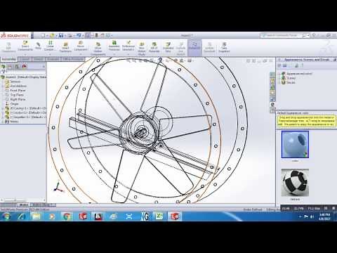 Axial Fan Assembly and Animation in Solid Works