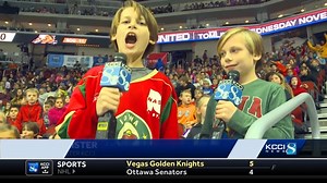 The Iowa Wild held their Kids' Day on Thursday. For the occasion, Sports Director Scott Reister KCCI enlisted his sons Ryan and Sammy to help report. | KCCI