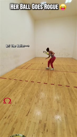 Her Ball Goes Rogue in Racquetball