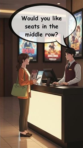 English Conversation at Movie Theater | Buying Tickets in English