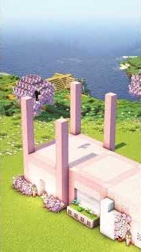 Minecraft Hello Kitty House 🐈 #minecraft #minecraftbuilding #minecrafttutorial