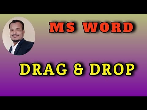 DRAG & DROP IN MS WORD