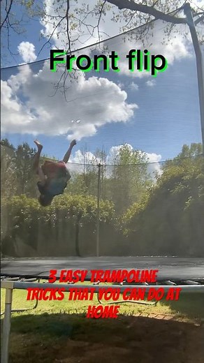 3 easy trampoline tricks! #parkour #comedy #challenge #viral #basketball #memes #funny