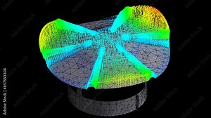 Mechanic simulation engineering - Stress and breakpoint analysis of cap under force and moment conditions Stock Video