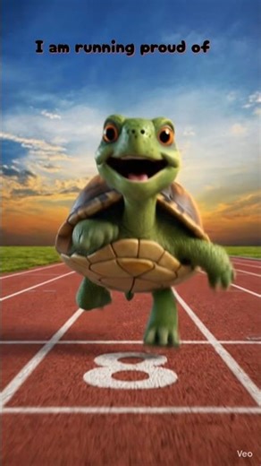 The Turtle Running participat| The turtle 🐢#ai#reels