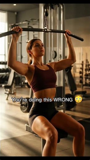 Most people ruin lat pulldown without knowing 😳Keep your chest up, pull to upper chest.