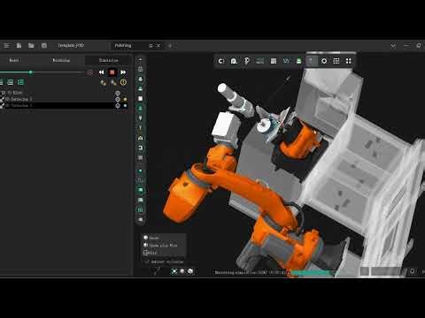 Polishing Process Simulation with KUKA KR70 Robot Software Demo