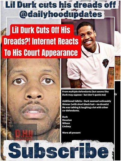 Lil Durk Cuts Off His Dreads In Jail #lildurk #hairstyle #chiraq #drill #foryou r